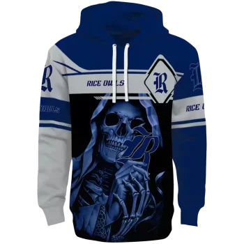 personalized rice owls grim reaper navy blue black hoodie best selling