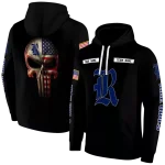 personalized rice owls punisher skull black hoodie best selling