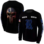 personalized rice owls punisher skull black hoodie best selling