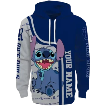 personalized rice owls stitch navy blue hoodie best selling