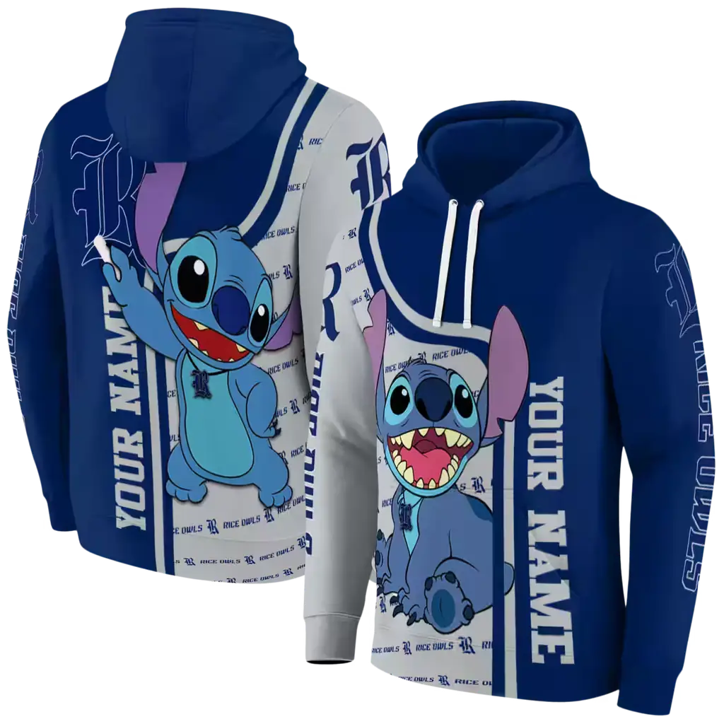 personalized rice owls stitch navy blue hoodie fashion forward personalized rice owls stitch navy blue hoodie fashion forward