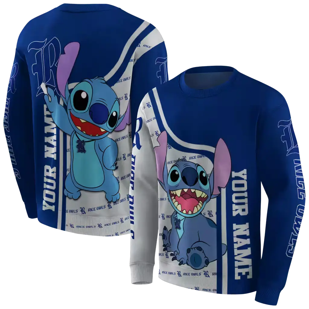 personalized rice owls stitch navy blue hoodie premium grade personalized rice owls stitch navy blue hoodie premium grade