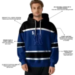 personalized rice owls striped pattern navy blue hoodie best selling