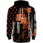 personalized sam houston bearkats distressed flag orange black hoodie best selling