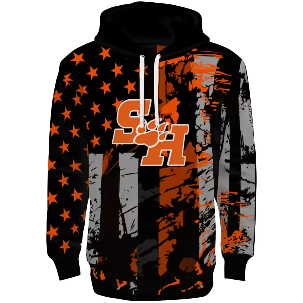 personalized sam houston bearkats distressed flag orange black hoodie best selling personalized sam houston bearkats distressed flag orange black hoodie best selling