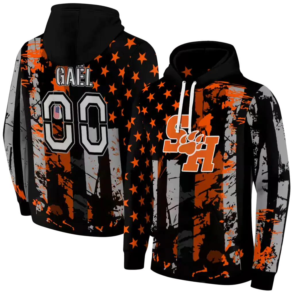 personalized sam houston bearkats distressed flag orange black hoodie fashion forward personalized sam houston bearkats distressed flag orange black hoodie fashion forward