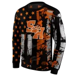 personalized sam houston bearkats distressed flag orange black hoodie best selling