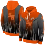 personalized sam houston bearkats flame design orange hoodie best selling
