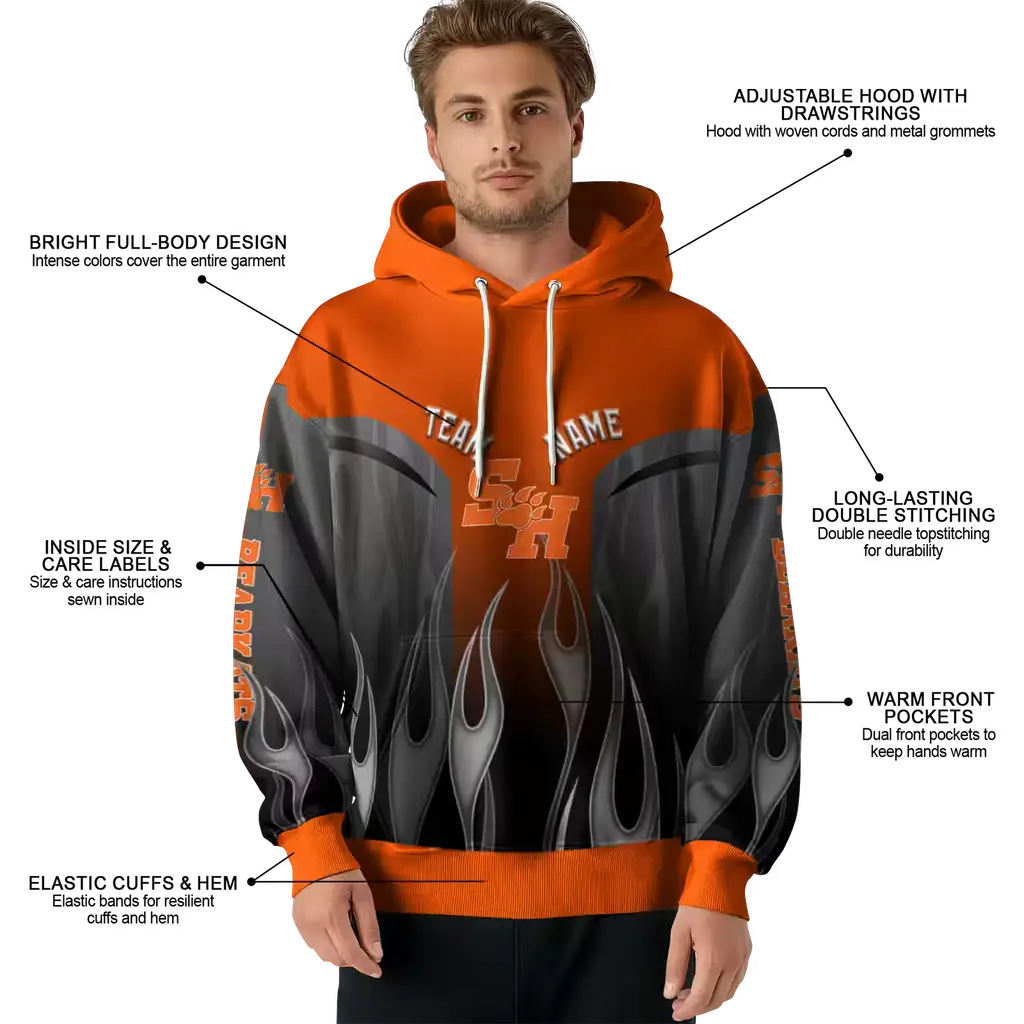 personalized sam houston bearkats flame design orange hoodie latest model personalized sam houston bearkats flame design orange hoodie latest model