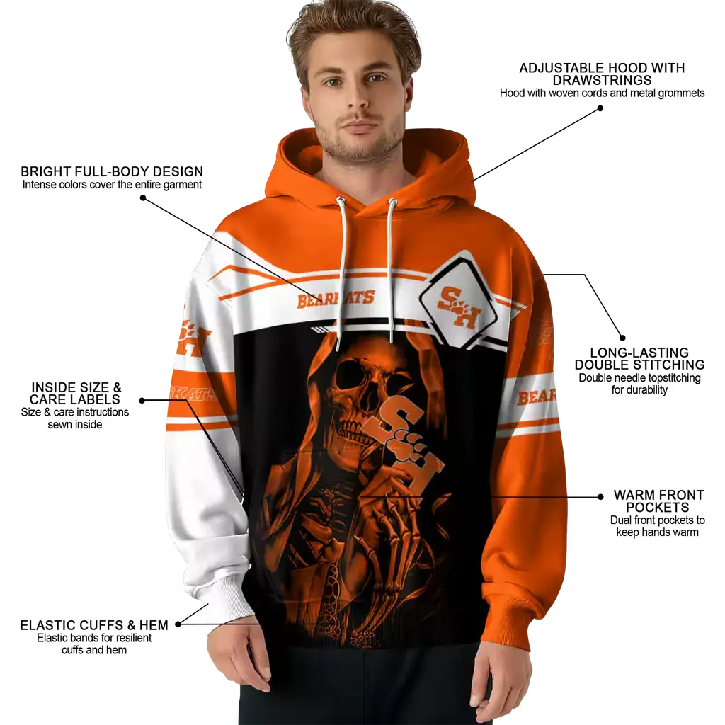 personalized sam houston bearkats grim reaper orange black hoodie latest model personalized sam houston bearkats grim reaper orange black hoodie latest model