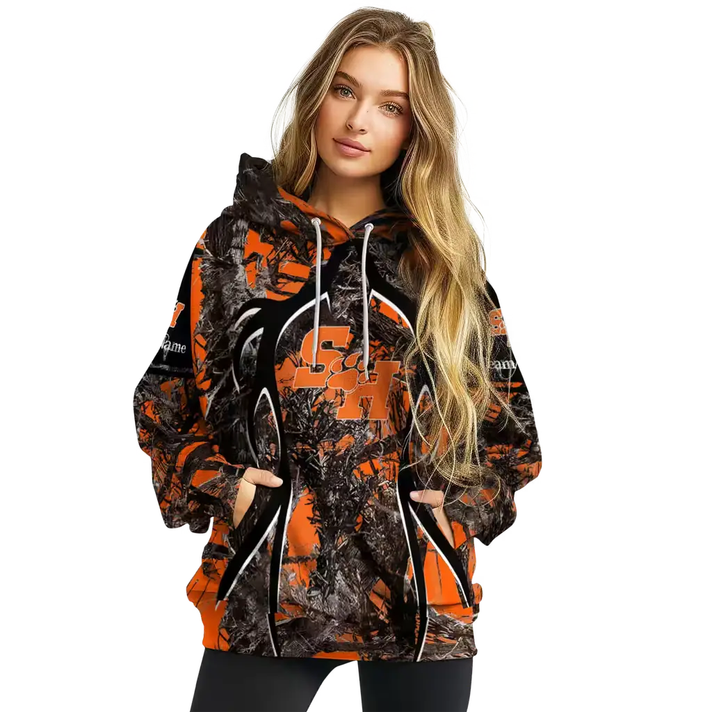 personalized sam houston bearkats hunting theme orange black hoodie high quality personalized sam houston bearkats hunting theme orange black hoodie high quality
