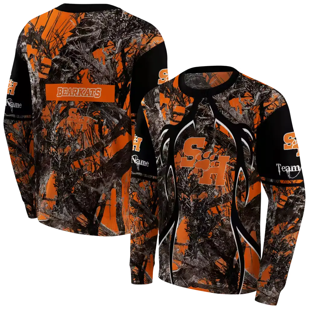 personalized sam houston bearkats hunting theme orange black hoodie premium grade personalized sam houston bearkats hunting theme orange black hoodie premium grade