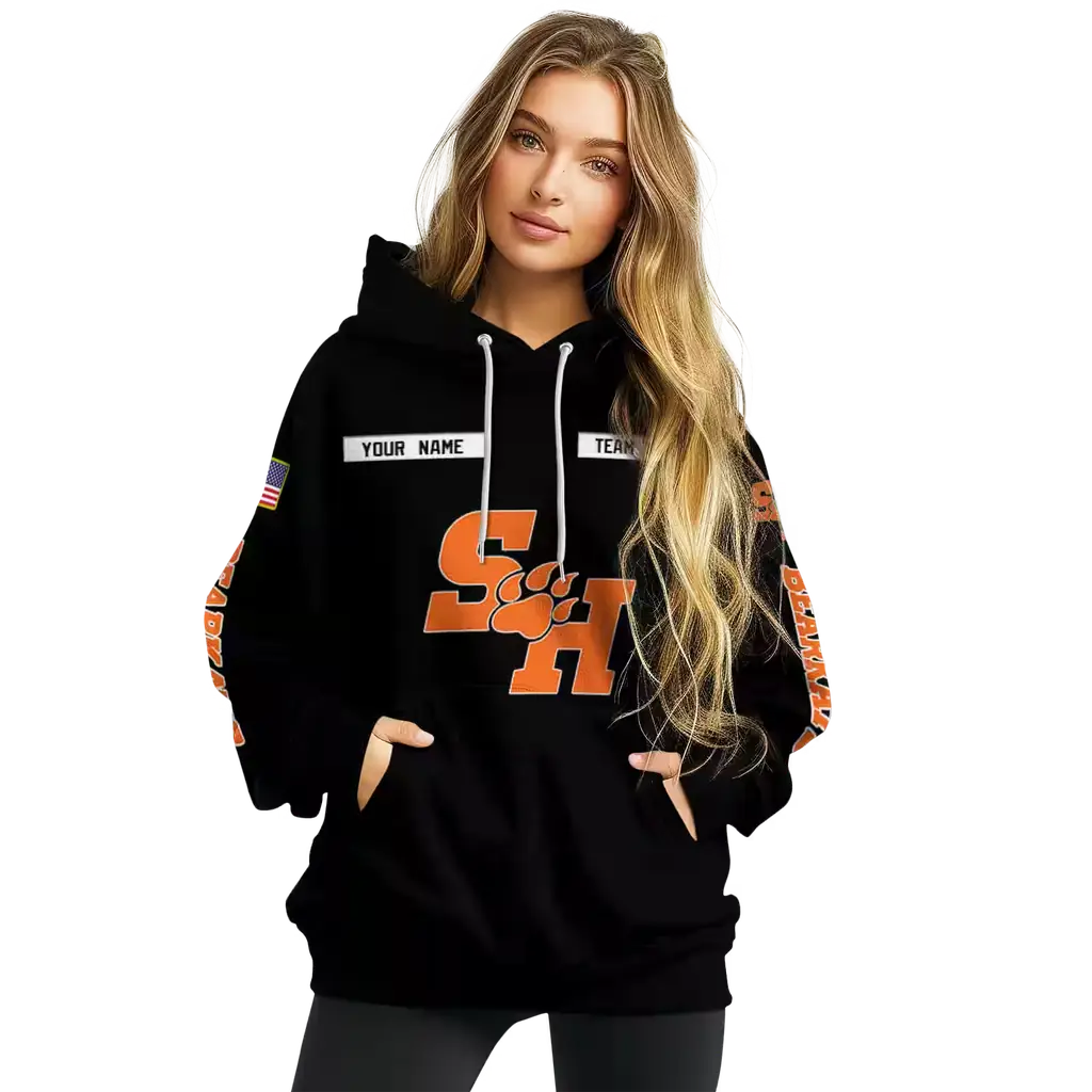 personalized sam houston bearkats punisher skull black hoodie high quality personalized sam houston bearkats punisher skull black hoodie high quality