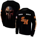 personalized sam houston bearkats punisher skull black hoodie best selling