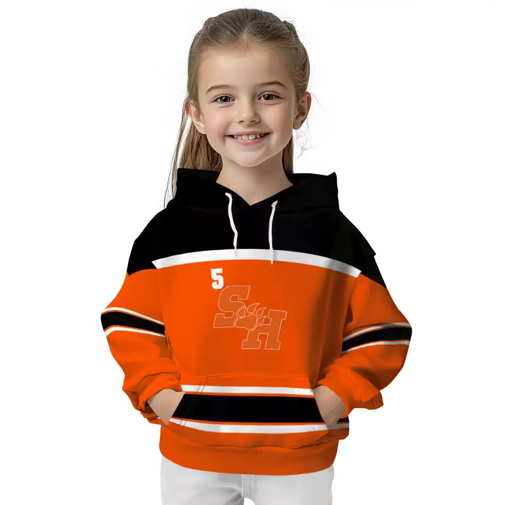 personalized sam houston bearkats striped pattern orange hoodie top rated personalized sam houston bearkats striped pattern orange hoodie top rated