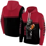 personalized san diego state aztecs baby groot red black hoodie best selling