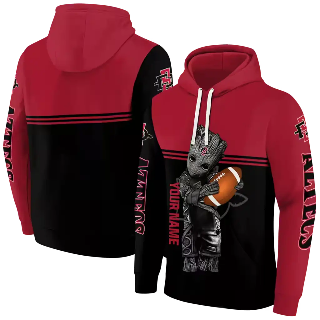 personalized san diego state aztecs baby groot red black hoodie fashion forward personalized san diego state aztecs baby groot red black hoodie fashion forward