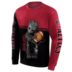 personalized san diego state aztecs baby groot red black hoodie best selling