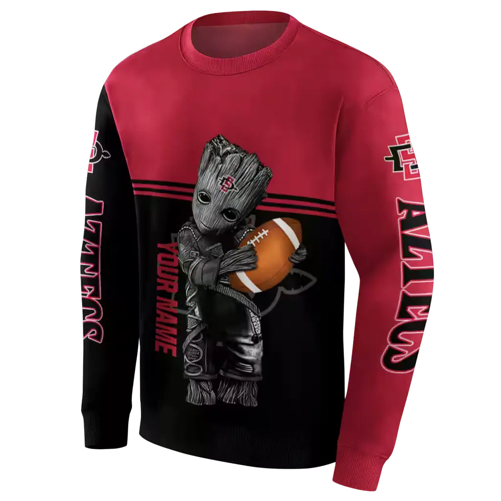 personalized san diego state aztecs baby groot red black hoodie new arrival personalized san diego state aztecs baby groot red black hoodie new arrival