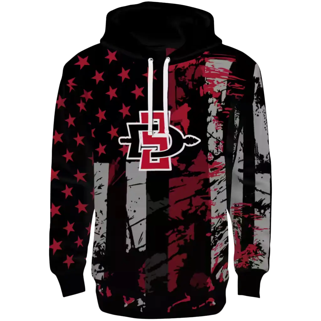 personalized san diego state aztecs distressed flag red black hoodie best selling personalized san diego state aztecs distressed flag red black hoodie best selling