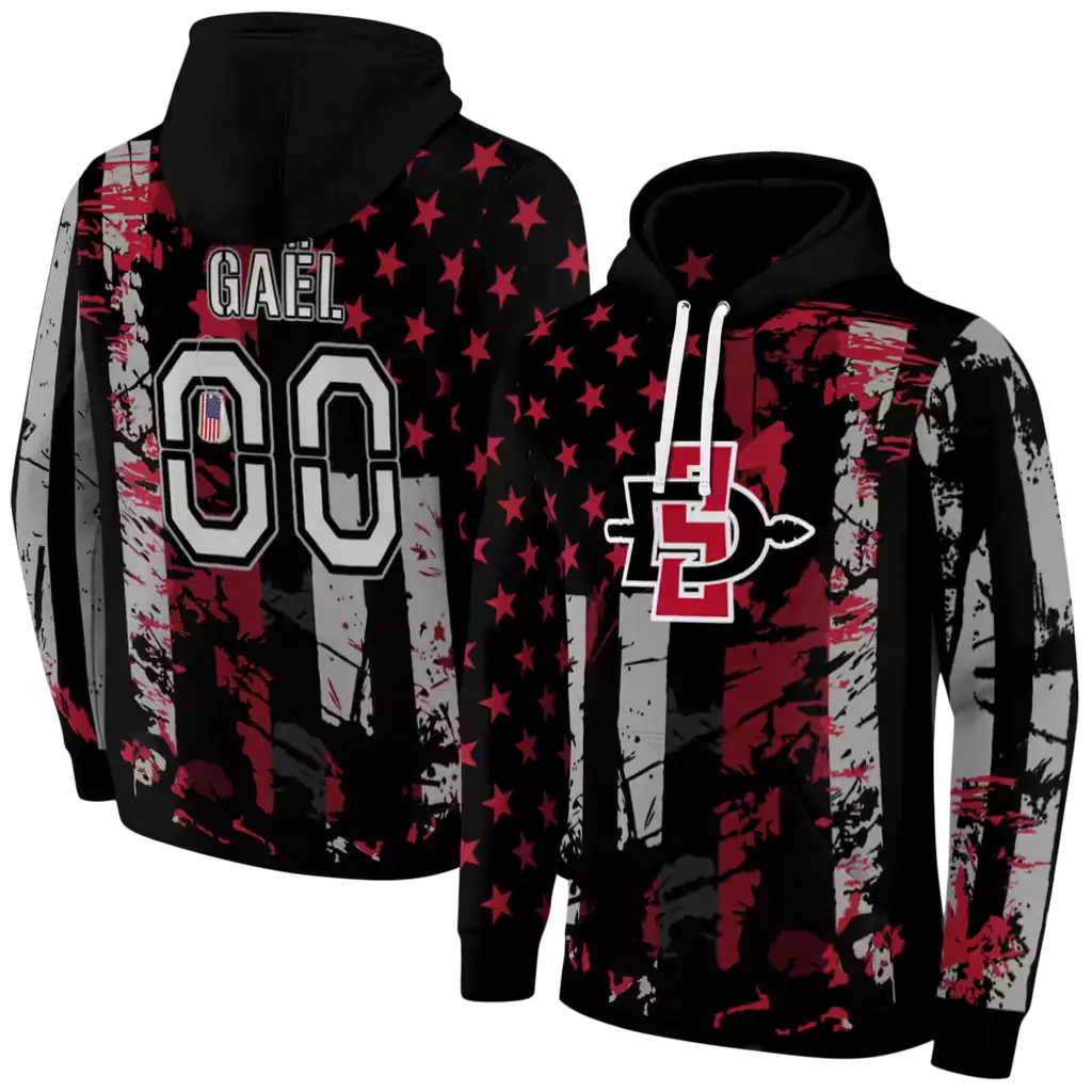 personalized san diego state aztecs distressed flag red black hoodie fashion forward personalized san diego state aztecs distressed flag red black hoodie fashion forward