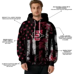 personalized san diego state aztecs distressed flag red black hoodie best selling