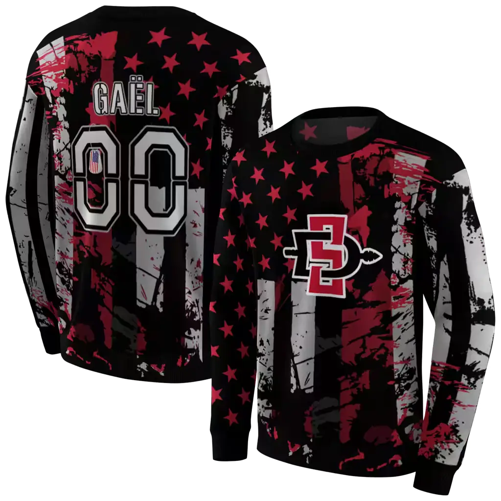 personalized san diego state aztecs distressed flag red black hoodie premium grade personalized san diego state aztecs distressed flag red black hoodie premium grade