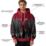 personalized san diego state aztecs flame design red hoodie best selling