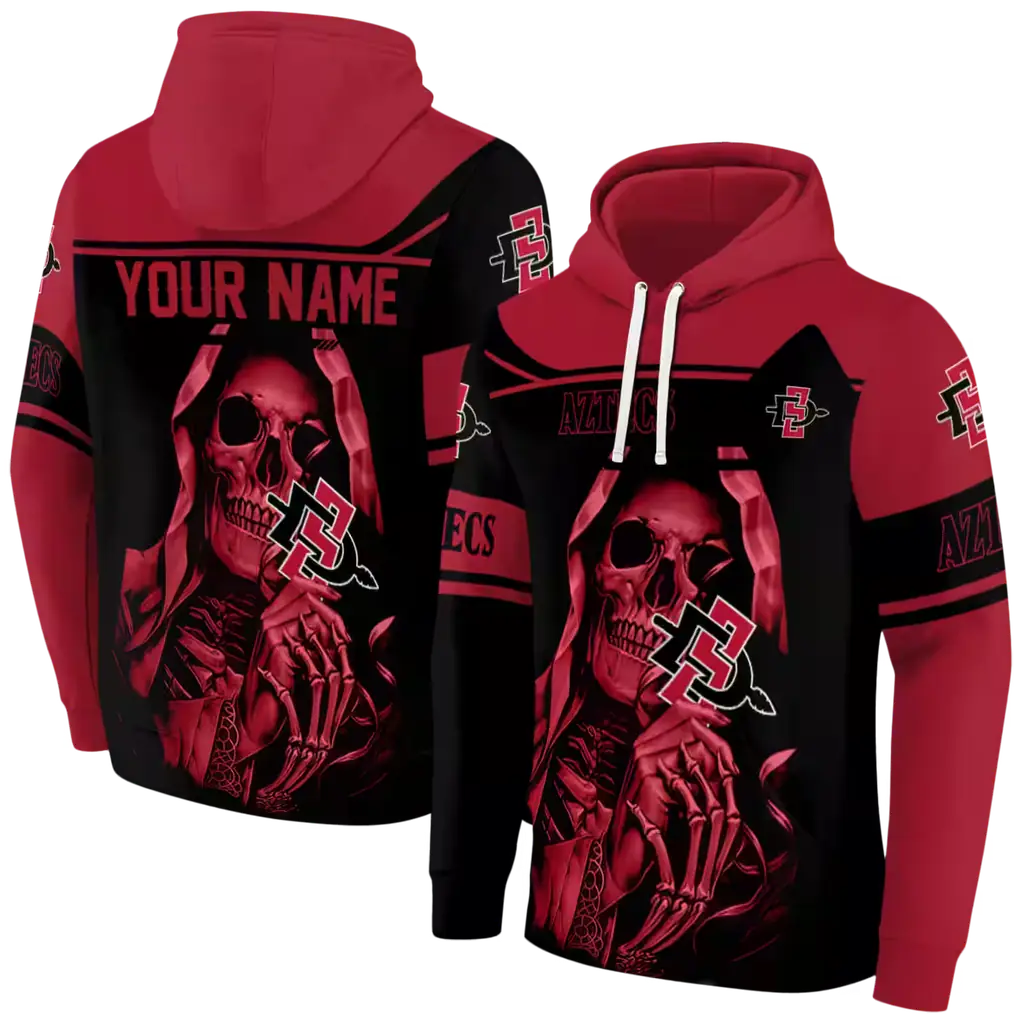 personalized san diego state aztecs grim reaper red black hoodie fashion forward personalized san diego state aztecs grim reaper red black hoodie fashion forward