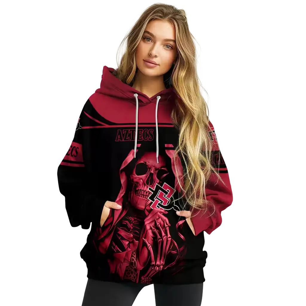 personalized san diego state aztecs grim reaper red black hoodie high quality personalized san diego state aztecs grim reaper red black hoodie high quality