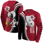 personalized san diego state aztecs peeking snoopy red hoodie best selling