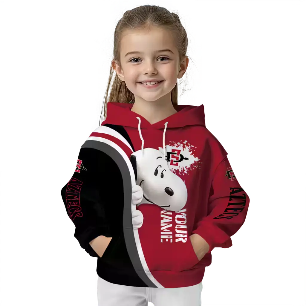 personalized san diego state aztecs peeking snoopy red hoodie top rated personalized san diego state aztecs peeking snoopy red hoodie top rated