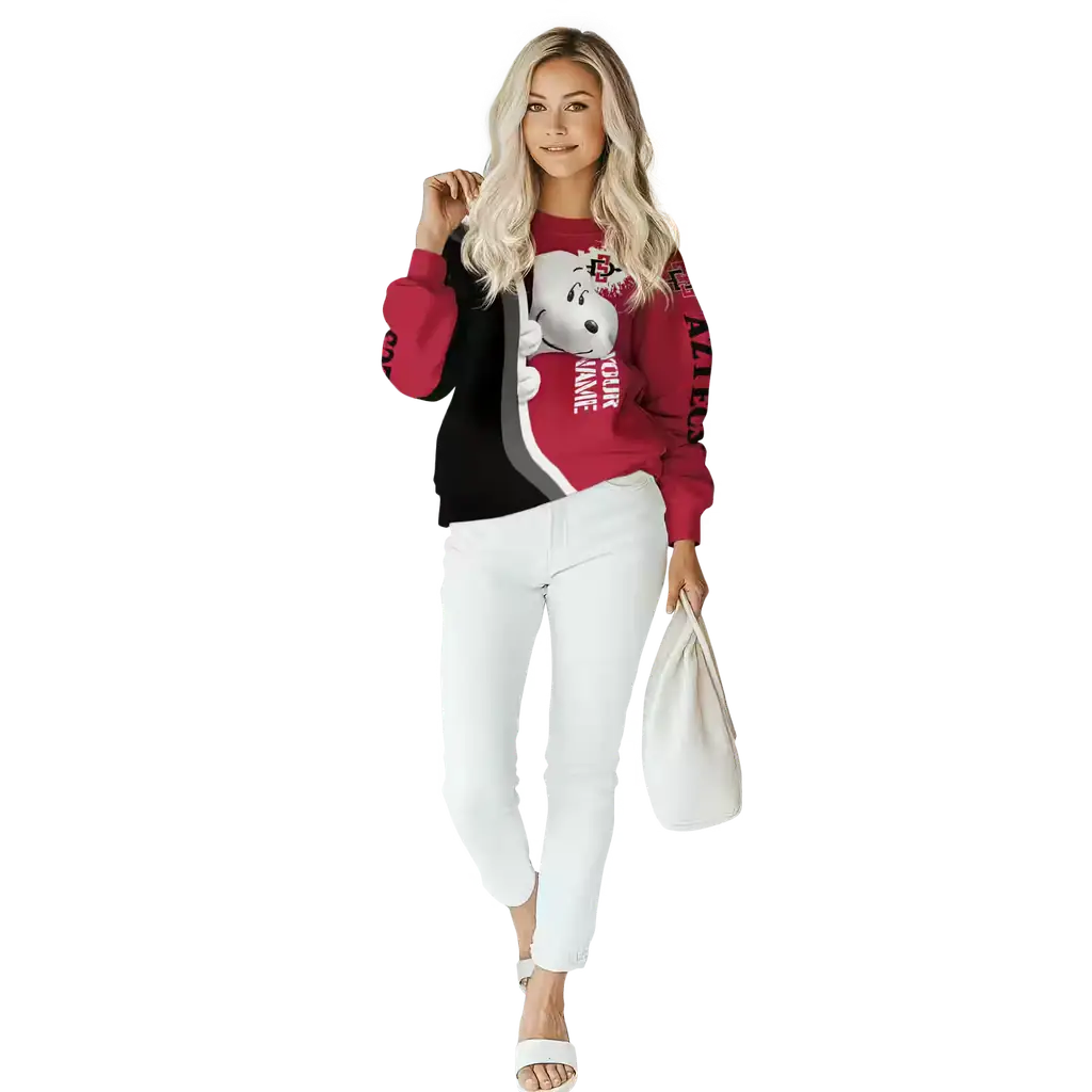 personalized san diego state aztecs peeking snoopy red hoodie trendy personalized san diego state aztecs peeking snoopy red hoodie trendy
