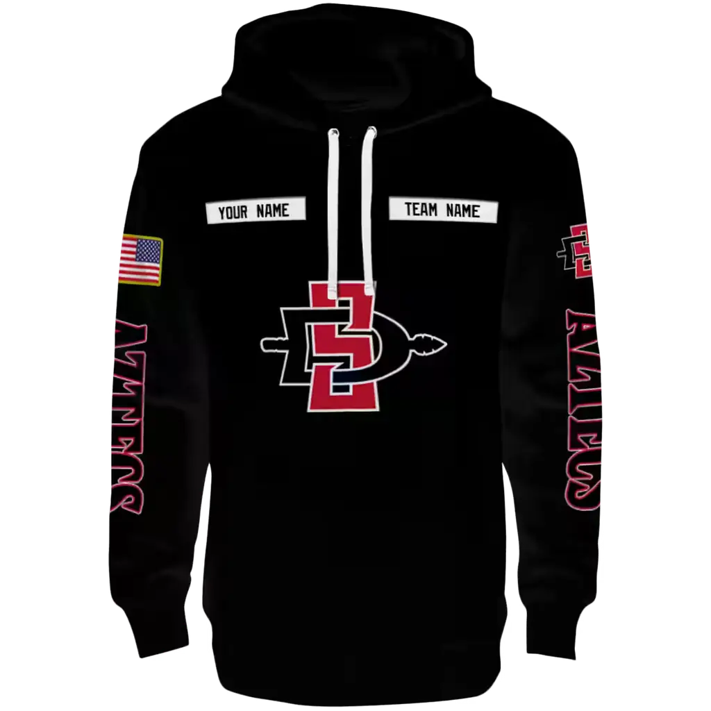 personalized san diego state aztecs punisher skull black hoodie best selling personalized san diego state aztecs punisher skull black hoodie best selling