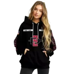 personalized san diego state aztecs punisher skull black hoodie best selling