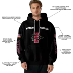 personalized san diego state aztecs punisher skull black hoodie best selling