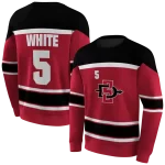 personalized san diego state aztecs striped pattern red hoodie best selling