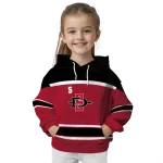personalized san diego state aztecs striped pattern red hoodie best selling