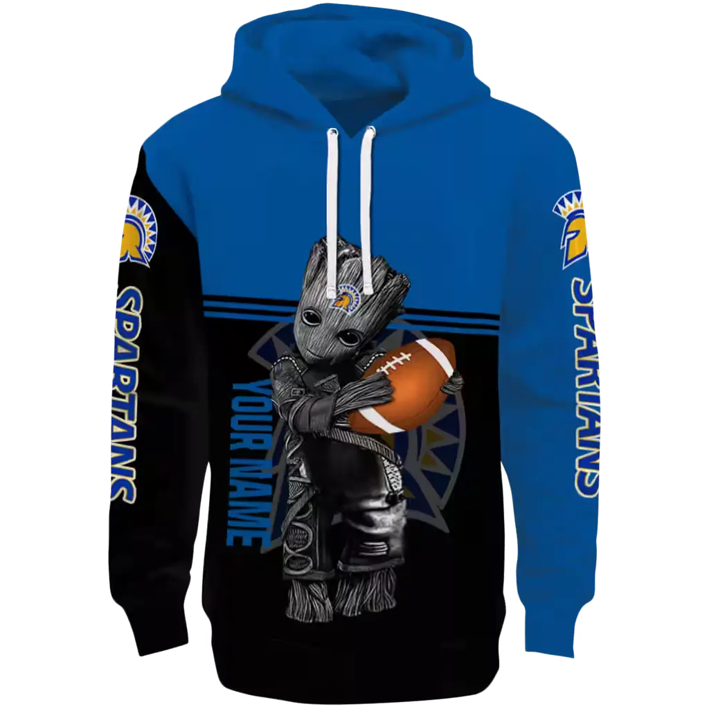 personalized san jose state spartans baby groot blue black hoodie best selling personalized san jose state spartans baby groot blue black hoodie best selling