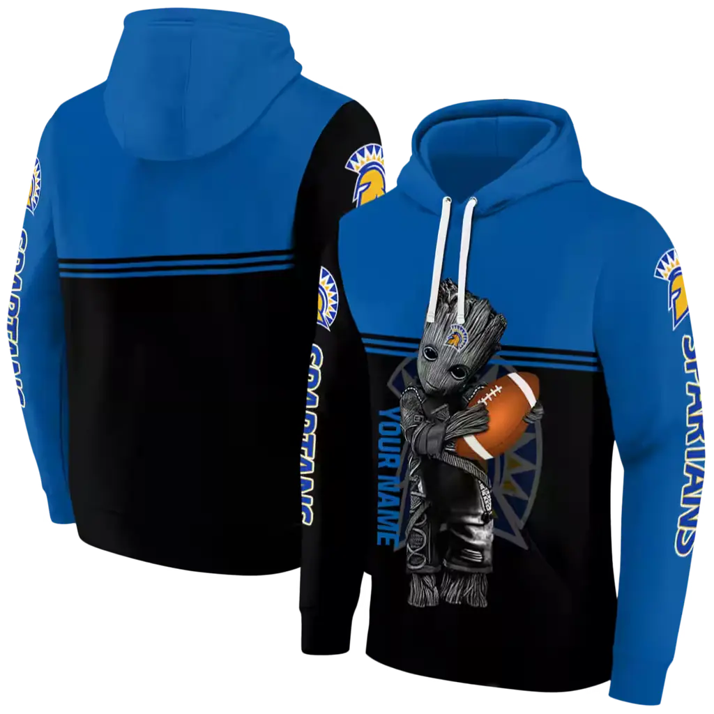 personalized san jose state spartans baby groot blue black hoodie fashion forward personalized san jose state spartans baby groot blue black hoodie fashion forward