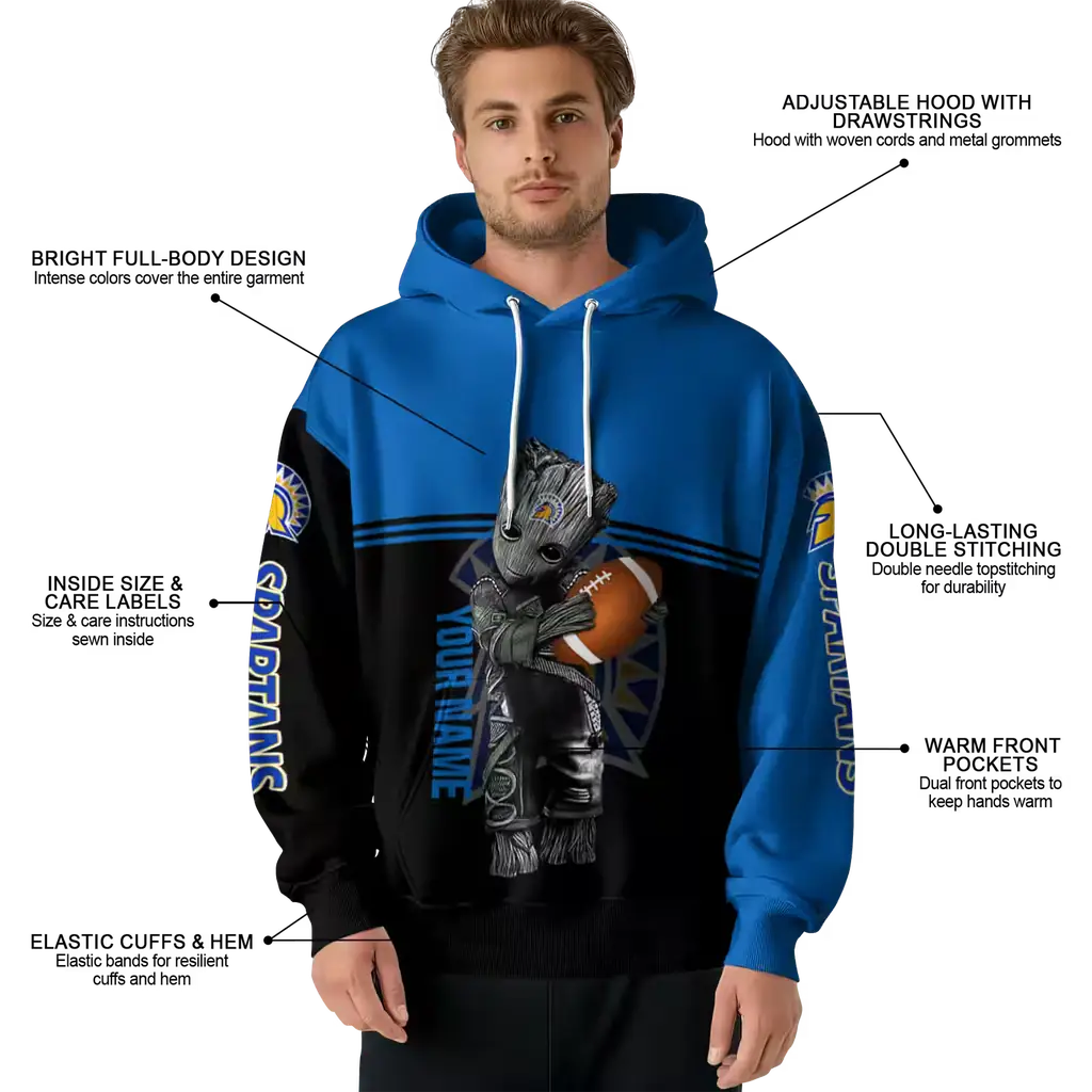 personalized san jose state spartans baby groot blue black hoodie latest model personalized san jose state spartans baby groot blue black hoodie latest model
