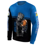 personalized san jose state spartans baby groot blue black hoodie best selling