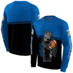 personalized san jose state spartans baby groot blue black hoodie best selling