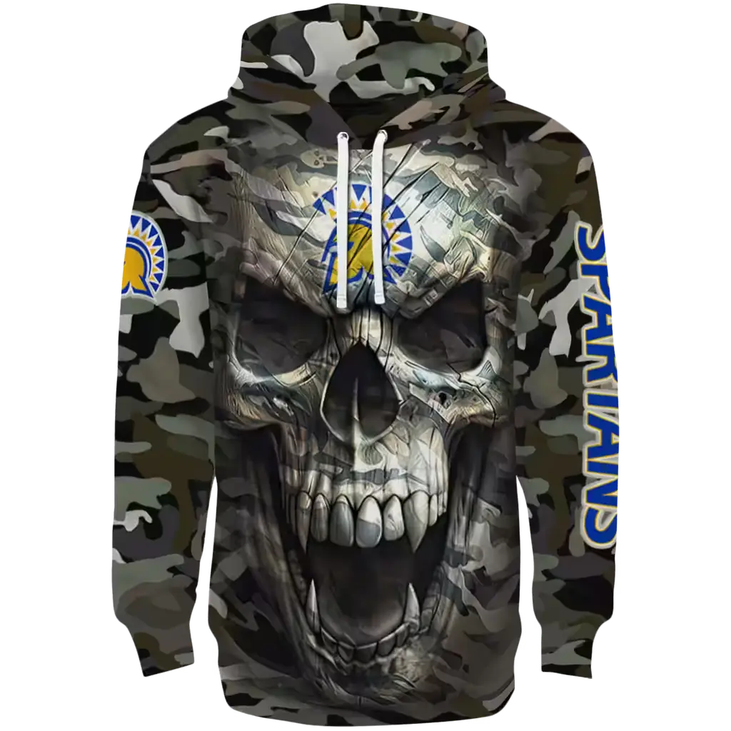 personalized san jose state spartans camo skull hoodie best selling personalized san jose state spartans camo skull hoodie best selling