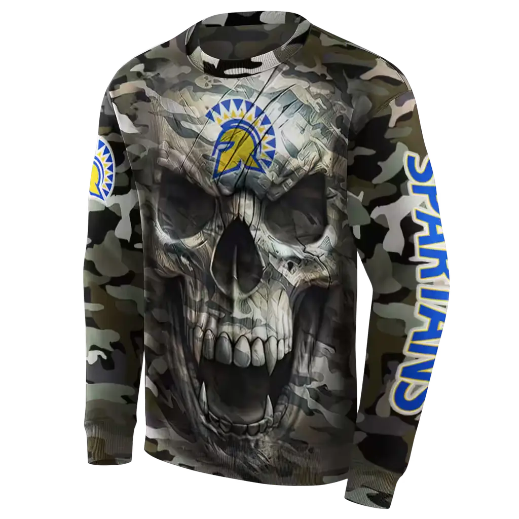 personalized san jose state spartans camo skull hoodie new arrival personalized san jose state spartans camo skull hoodie new arrival