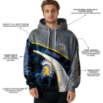 personalized san jose state spartans hexagonal mesh blue black gray hoodie best selling