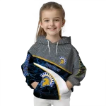 personalized san jose state spartans hexagonal mesh blue black gray hoodie best selling
