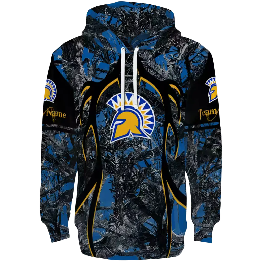 personalized san jose state spartans hunting theme blue black hoodie best selling personalized san jose state spartans hunting theme blue black hoodie best selling