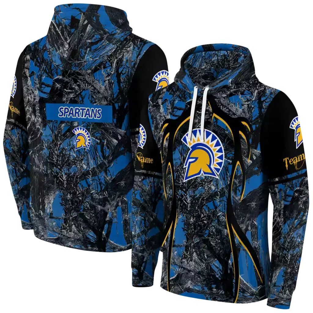 personalized san jose state spartans hunting theme blue black hoodie fashion forward personalized san jose state spartans hunting theme blue black hoodie fashion forward