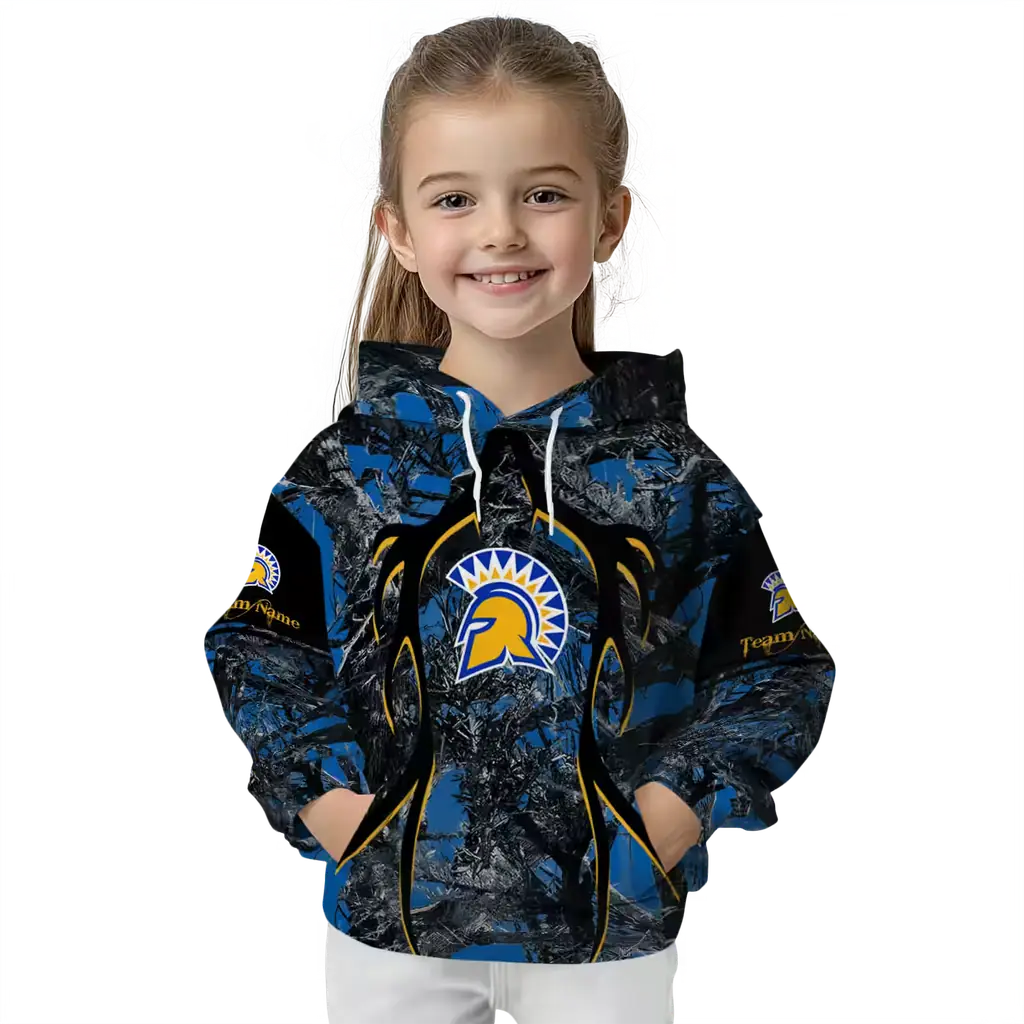 personalized san jose state spartans hunting theme blue black hoodie top rated personalized san jose state spartans hunting theme blue black hoodie top rated